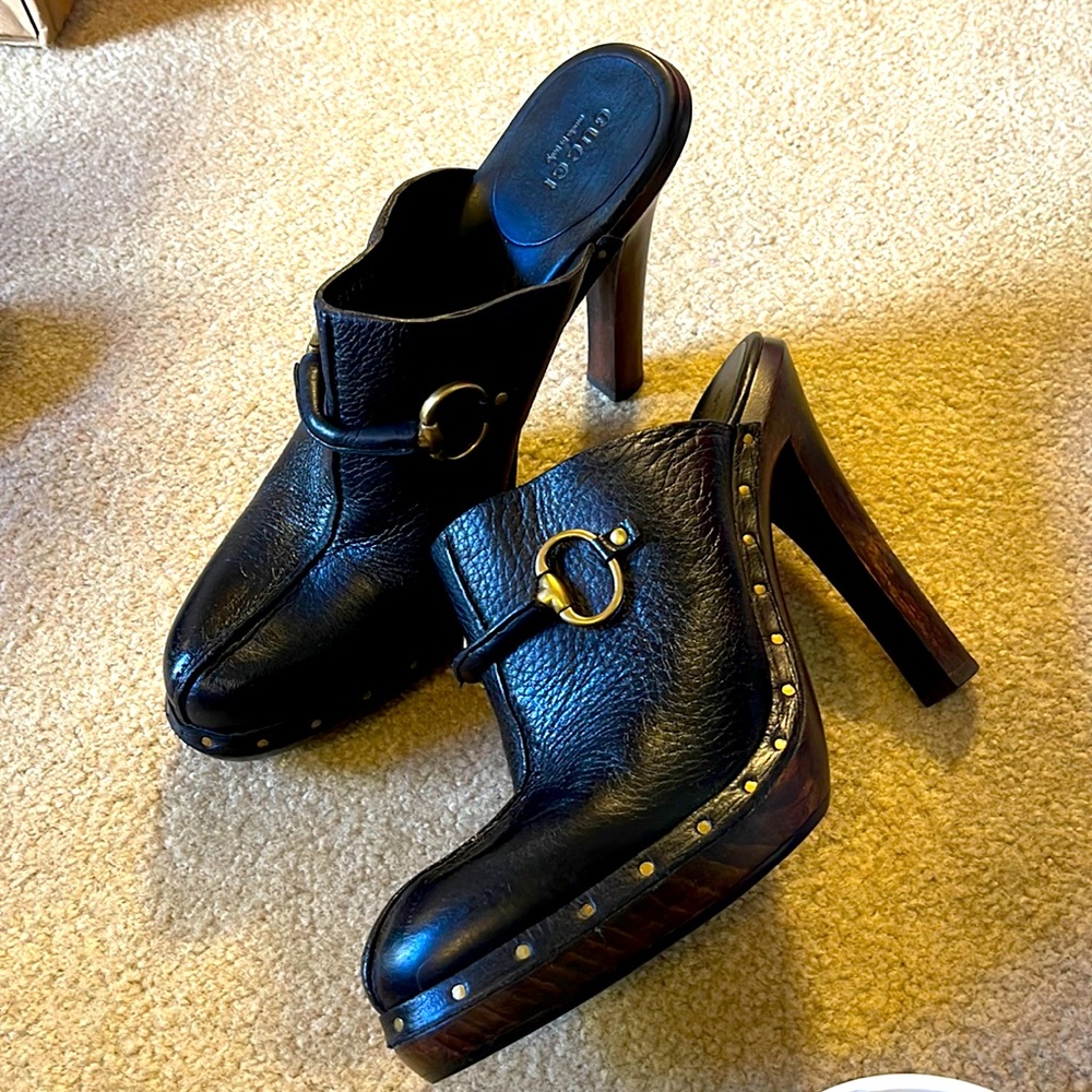 Rare Gucci leather clog.